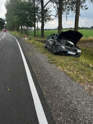 Miejsce wypadku drogowego w m. Szczecinki