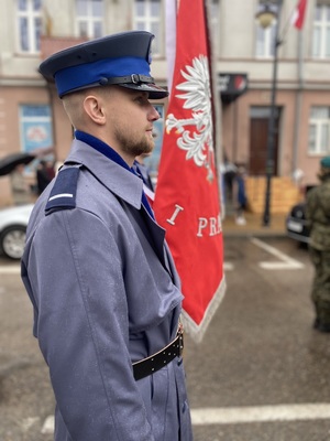 Poczet sztandarowy Komendy Powiatowej w Olecku